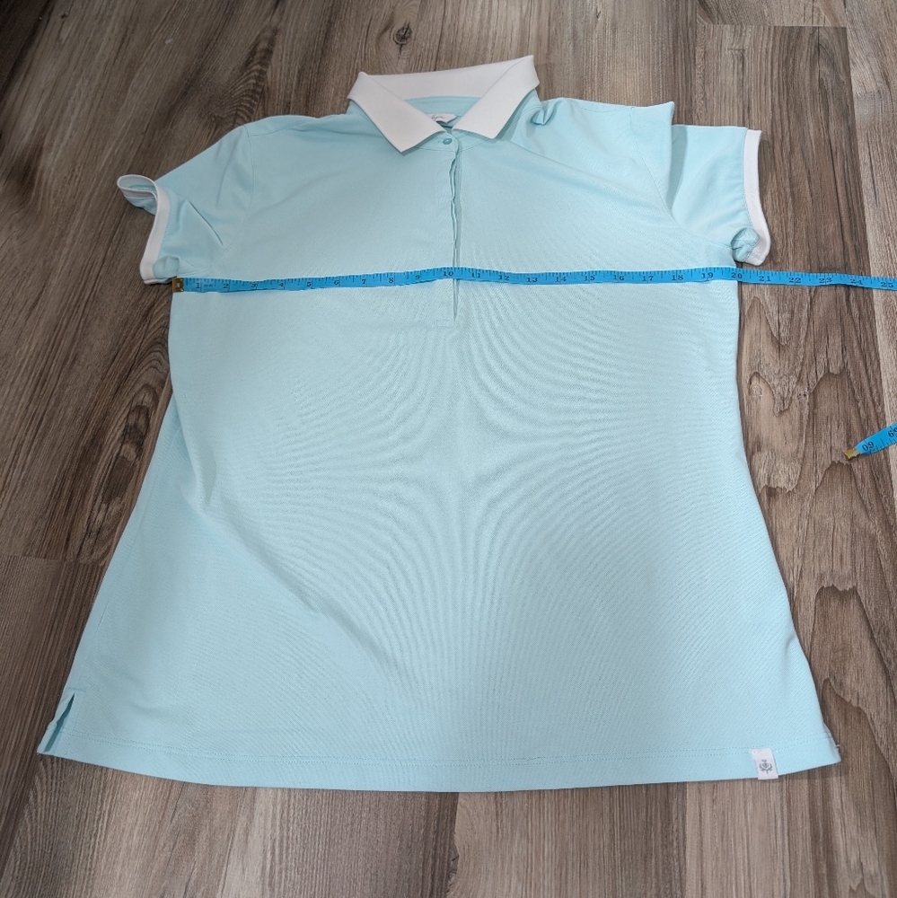 Lady Hagen, Light Blue Large Polo With‎ White Accents, Golf/Tennis